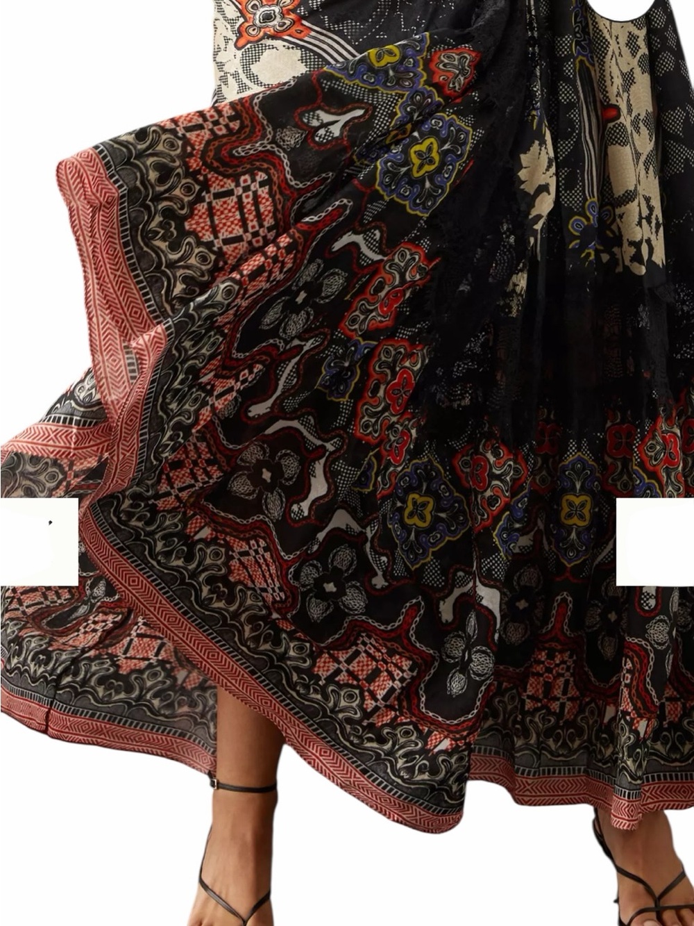 NWT Anthropologie Bhanuni by Jyoti Tiered Maxi Dress Bohemian - Picture 3 of 14